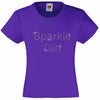 SPARKLE GIRL RHINESTONE EMBELLISHED T-SHIRT ELEGANT GIFT FOR GIRLS