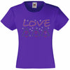 CHRISTMAS LOVE RHINESTONE EMBELLISHED T-SHIRT FOR GIRLS, ELEGANT GIFT FOR CHRISTMAS