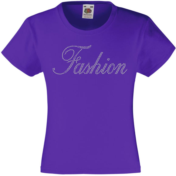 FASHION RHINESTONE EMBELLISHED T-SHIRT ELEGANT GIFT FOR GIRLS