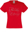 BIRTHDAY ENTOURAGE GIRLS T SHIRT RHINESTONE EMBELLISHED BIRTHDAY T SHIRT, ELEGANT GIFT FOR THEIR BIG DAY