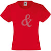 AMPERSAND RHINESTONE EMBELLISHED T-SHIRT ELEGANT GIFT FOR GIRLS