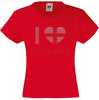 I LOVE ENGLAND RHINESTONE EMBELLISHED T-SHIRT ELEGANT GIFT FOR GIRLS
