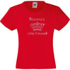 MUMMY'S LITTLE PRINCESS GIRLS T SHIRT RHINESTONE EMBELLISHED T SHIRT ELEGANT GIFT