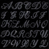 5 Inch high Artistic Fancy Capital letters Hotfix Rhinestone Transfer Diamante Motif, Iron on Applique