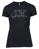AUNT OF THE GROOM RHINESTONE EMBELLISHED HEN DO PARTY T-SHIRT FOR LADIES