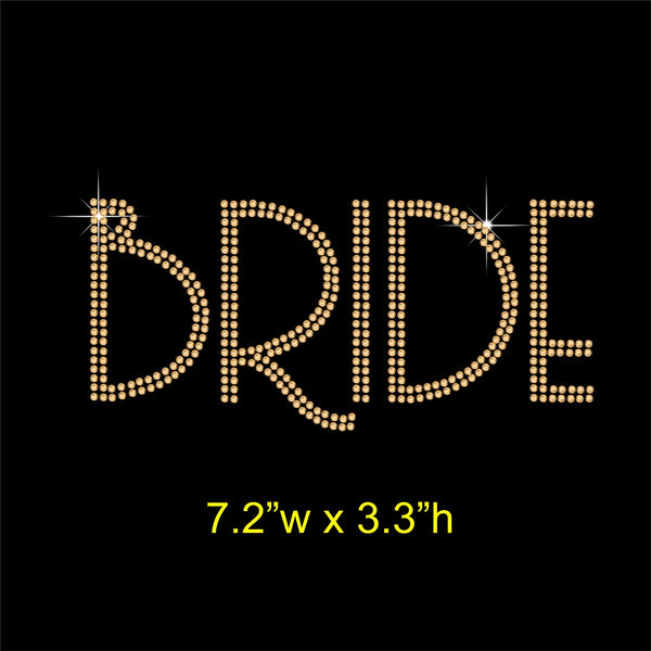 Bride Hotfix Rhinestone Transfer Diamante Applique, Iron-on Motif