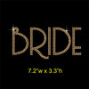 Bride Hotfix Rhinestone Transfer Diamante Applique, Iron-on Motif