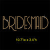 Bridesmaid Hotfix Rhinestone Transfer Diamante Applique, Iron on Motif