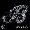 5 Inch high Artistic Fancy Capital letters Hotfix Rhinestone Transfer Diamante Motif, Iron on Applique