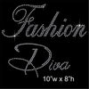 Fashion Diva Hotfix Rhinestone Transfer Diamante Motif, Iron on Applique