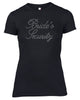 BRIDE'S SECURITY RHINESTONE EMBELLISHED HEN DO PARTY T SHIRT FOR LADIES