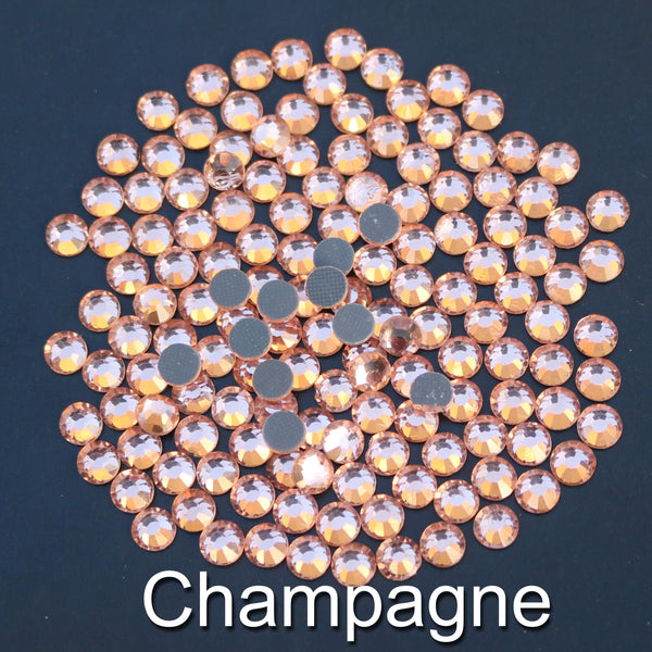 CHAMPAGNE - TSS Bulk Wholesale Hotfix Iron on Rhinestone Flatback Premium Quality