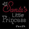 Christmas Santa's Little Princess Hotfix Rhinestone Transfer Diamante Motif, Iron-on Applique