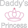 Daddy's Princess Hotfix Rhinestone Transfer Diamante Motif, Iron-on Applique