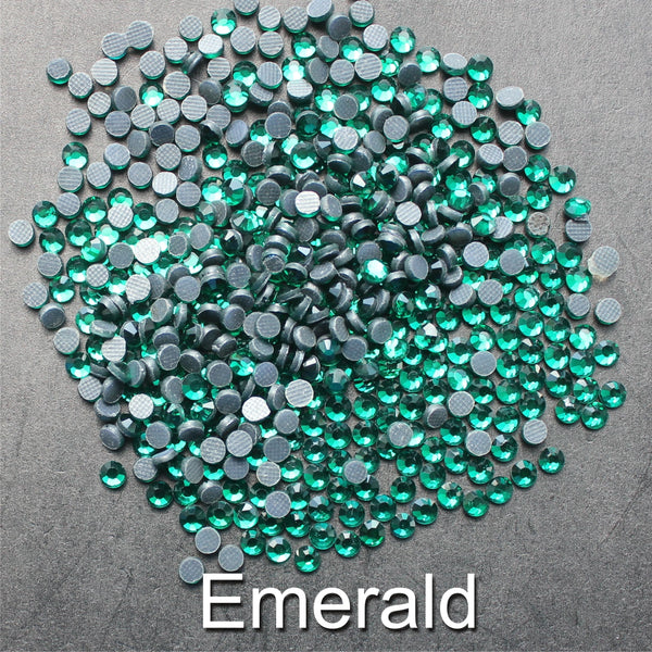 EMERALD - TSS Bulk Wholesale Hotfix Iron on Rhinestone Flatback Premium Quality