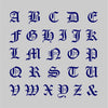 3.5 Inch high Old English Capital letters Hotfix Rhinestone Transfer Diamante Motif, Iron on Applique