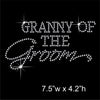 Granny of the Groom Hotfix Rhinestone Transfer Diamante Motif, Iron-on Applique