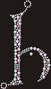 Folkular Capital letters Hotfix Rhinestone Transfer Diamante Motif, Iron on Applique