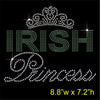 Irish Princess Hotfix Rhinestone Transfer Diamante Motif, Iron-on Applique
