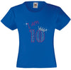 I am 10 Girls T Shirt, Rhinestone Embellished Birthday T Shirt, Elegant Gift for their big day