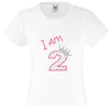 I am 2 Hotfix Rhinestone Transfer Diamante Motif, Iron on Applique