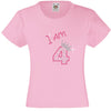 I am 4 Girls T Shirt, Rhinestone Embellished Birthday T Shirt, Elegant Gift for their big day