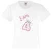 I am 4 Girls T Shirt, Rhinestone Embellished Birthday T Shirt, Elegant Gift for their big day