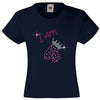 I am 4 Girls T Shirt, Rhinestone Embellished Birthday T Shirt, Elegant Gift for their big day