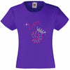 I am 9 Girls T Shirt, Rhinestone Embellished Birthday T Shirt, Elegant Gift for their big day
