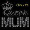 Queen MUM Hotfix Rhinestone Transfer Diamante Motif, Iron on Applique