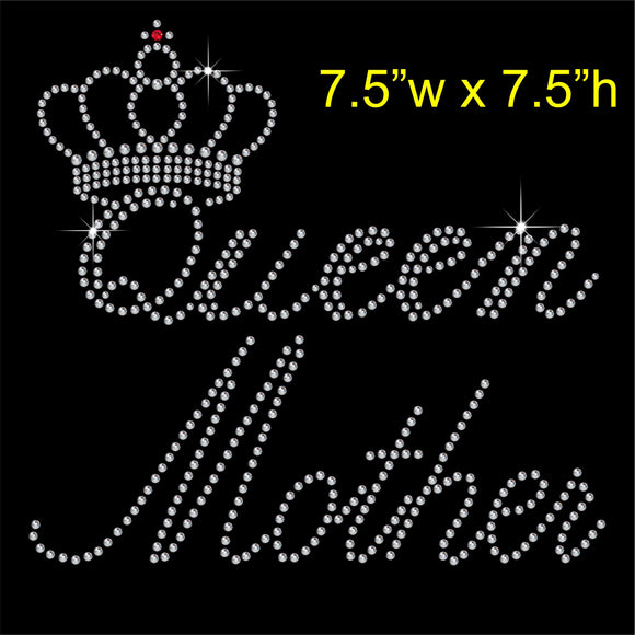 Queen Mother Hotfix Rhinestone Transfer Diamante Motif Iron on Applique