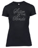 SISTER OF THE BRIDE RHINESTONE EMBELLISHED HEN DO PARTY T SHIRT FOR LADIES