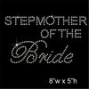 Stepmother of the Bride Hotfix Rhinestone Transfer Diamante Motif, Iron on Applique
