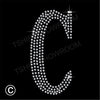 5 Inch high Capital letters Hotfix Rhinestone Transfer Diamante Motif, Iron on Applique