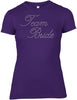 TEAM BRIDE RHINESTONE EMBELLISHED HEN STAG DO PARTY T-SHIRT FOR LADIES