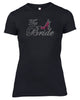 THE BRIDE RHINESTONE EMBELLISHED HEN STAG DO PARTY T-SHIRT FOR LADIES