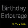Birthday Entourage Hotfix Rhinestone Transfer Diamante Motif, Iron on Applique
