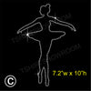 Ballerina Dancer Hotfix Rhinestone Transfer Diamante Motif, Iron-on Applique