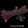 Baseball Mom Hotfix Rhinestone Transfer Diamante Motif, Iron-on Applique