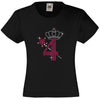 NUMBER 4 WITH CROWN & WAND GIRLS T SHIRT, RHINESTONE EMBELLISHED BIRTHDAY T SHIRT, ELEGANT GIFT FOR THEIR BIG DAY