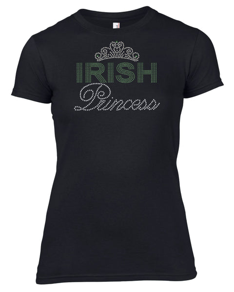 IRISH PRINCESS RHINESTONE EMBELLISHED T-SHIRT FOR LADIES