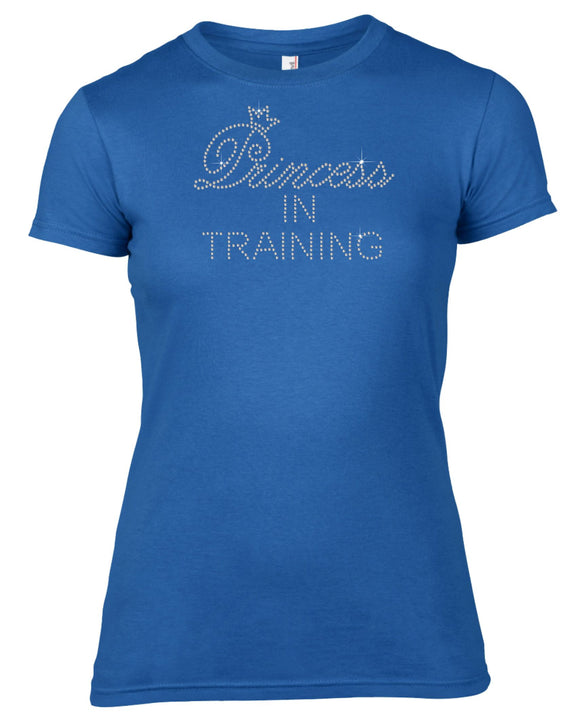 PRINCESS IN TRAINING RHINESTONE EMBELLISHED T-SHIRT FOR LADIES