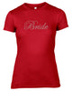 BRIDE RHINESTONE EMBELLISHED HEN DO PARTY T SHIRT FOR LADIES