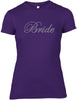 BRIDE RHINESTONE EMBELLISHED HEN DO PARTY T SHIRT FOR LADIES