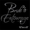 Bride's Entourage Hotfix Rhinestone Transfer Diamante Motif, Iron-on Applique