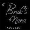 Bride's Nana Hotfix Rhinestone Transfer Diamante Motif, Iron-on Applique