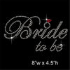 Bride to be Hotfix Rhinestone Transfer Diamante Motif, Iron on Applique