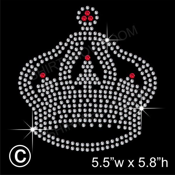 Crown/ Tiara Hotfix Rhinestone Transfer Diamante Motif Iron on Applique