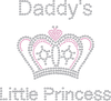 Daddy's Little Princess Hotfix Rhinestone Transfer Diamante Motif, Iron-on Applique
