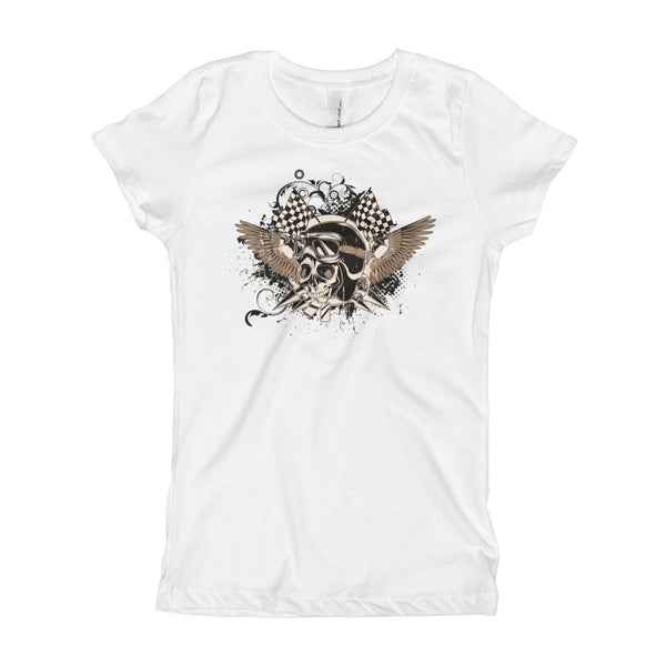 Girl's Classic T-Shirt, Skull Design code: 175